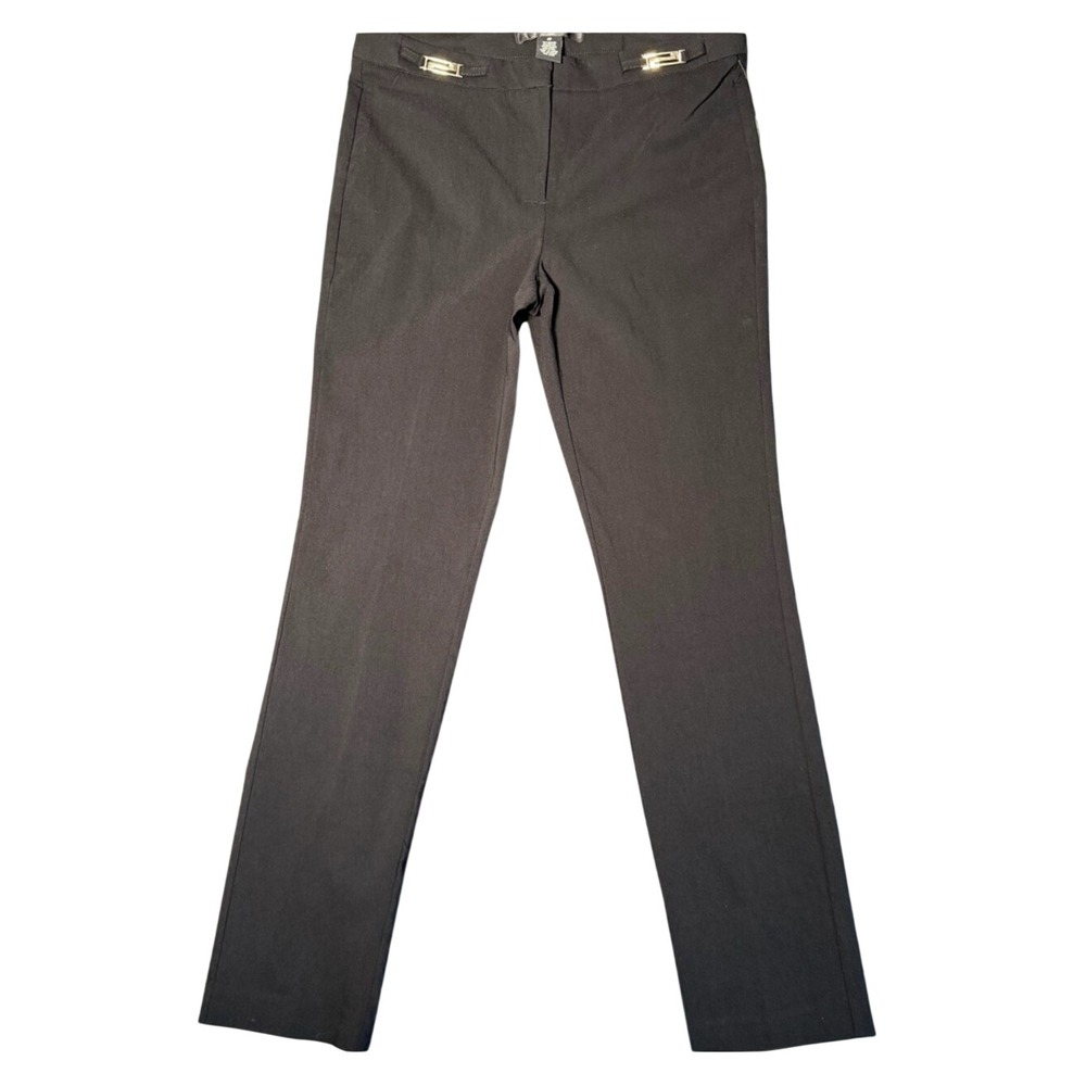89th & Madison Petite Black Stretch Pants 8P Pull‑On Slim Leg Career Trouser NWT
